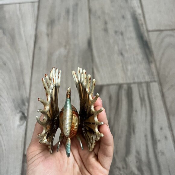 Bejeweled Enameled Pewter Angelfish Fish Trinket Box With Crystals 4.5” Long 015 - Picture 4 of 7